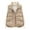 Khaki -COAT, variant on Women's Puffer Vest Jackets Lightweight Zip Up Stand Collar Coats Winter Thick Sleeveless Vests Outdoor Warm Outwear