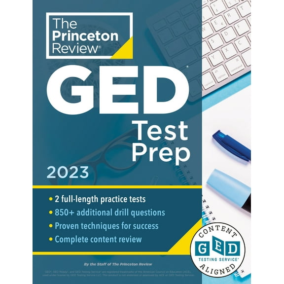 Pre-Owned Princeton Review GED Test Prep, 2023: 2 Practice Tests   Review & Techniques   Online Features (Paperback) 0593450639 9780593450635