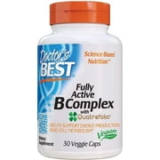 Doctor's Best Fully Active B Complex with Quatrefolic - 30 Veggie Caps Pack of 2