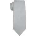 thumbnail image 1 of LAICAIW Men's Ties Solid Pure Color Plain Formal Black Ties For Men, 1 of 5