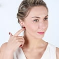 thumbnail image 3 of BNNG Minimalist Metal Ear Studs Sparkly Rhinestone Alloy Ear Studs Bauhinia Flower Earrings Fashion Temperament Ladies Earrings Cute Flower Earrings Bar Earrings Clean Lines Minimalist Design Studs, 3 of 7