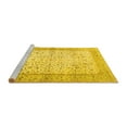 thumbnail image 2 of Ahgly Company Machine Washable Indoor Square Oriental Yellow Traditional Area Rugs, 7' Square, 2 of 4