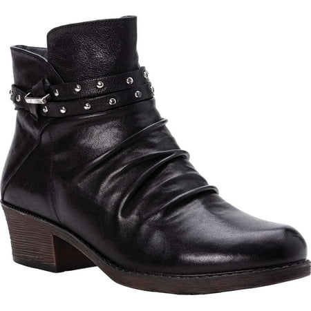 

Women s Propet Roxie Slouch Bootie Black Sheep Leather 8 D