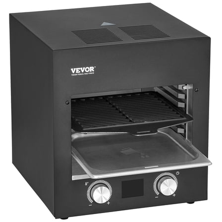 1800W Electric Grill Smokeless for Indoor Use, Quick Preheat Infrared Broiler for Steak, Burgers, Stainless Steel Home Appliance