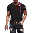 thumbnail image 2 of Qertyioot T-shirt à Manches Courtes Imprimé pour Hommes Col Rond Mode Décontractée Manches Courtes Liquidation, 2 of 5