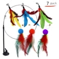thumbnail image 1 of 7Pcs Automatic Funny Cat Stick Cat Teaser Simulation Mouse Interactive Toy  Funny Feather Mouse with Bell for Kitten Playing Wand with Sucker Toy Cat Supplies, 1 of 1