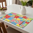 thumbnail image 6 of Placemat, Pioneer Flower Floral Print Pattern Place Mats Table Mat Set Of 2, PVC Washable Placemats for Party Kitchen Dining Decoration, 18x12 Inch, Fade Resistant, 6 of 6