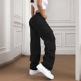 thumbnail image 2 of Juslio Pants for Women Floral Print Plus Size Straight Faux Jeans Stretchy High Waist Jeans,Sizes S-5XL, 2 of 9