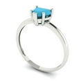 thumbnail image 2 of 1.25 ct Heart Cut Simulated Turquoise Solitaire 14K White Gold Womens Engagement Ring, 2 of 5