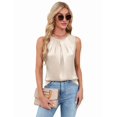 thumbnail image 3 of Women'S Silk Satin Tank Top Summer Business Casual Outfit 2025 Sleeveless Work Dressy Shirt Creamy White L, 3 of 5