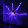 thumbnail image 1 of Fiudx Luces Led de Telaraña para Halloween, 8 Modos de Iluminación, Decoración Impermeable de Telaraña, Decoración para Fiestas En Interiores y Exteriores, Accesorio para Casa de Terror, Control Remo, 1 of 2