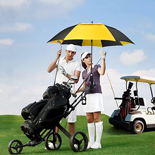 ZOMAKE Grand Parapluie de Golf M/L/XL/XXL - Parapluie Golf Automatique Grande  Taille 1-3 Personnes Anti Tempete - Extra Large Umbrella Golf Double  Canopée De Homme Femme (Bleu marine et bleu-1) : 