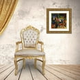thumbnail image 3 of Macke, August 20x20 Gold Ornate Wood Framed with Double Matting Museum Art Print Titled - Landscape with Cows-Sailboat-and Painted-in Figures, 3 of 4