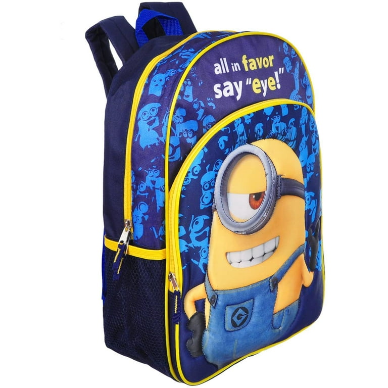 Despicable Me Minions School Travel Backpack And Lunch Box For