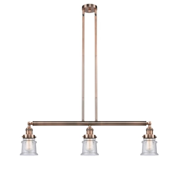 Innovations Lighting 213 Small Canton Small Canton 3 Light 39" Wide Linear Chandelier -
