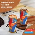 thumbnail image 4 of Stainless Steel Coffee Cup 7.7×2.6×3.5in Tapered Design Nylon Woven Wrist Strap Portable Durable Cup Bottom With Non-Slip Sticker Indianred Tie-Dye Background Vibrant Colors And Swirling Patterns, 4 of 8