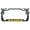 Black/Yellow, variant on Aloha Hawaii Hibiscus Floral Flowers Design Palm Tree Heavy Duty Metal License Plate Frame Auto License Plate Frame/Car Accessories (Black/Yellow)