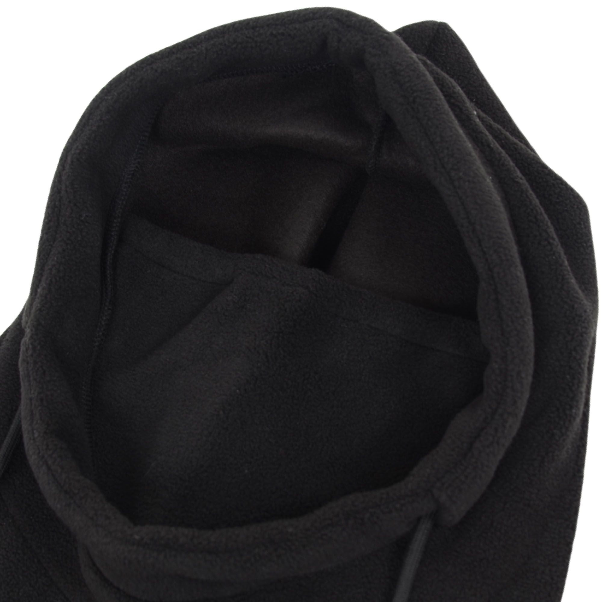 Winter Fleece Face Mask Balaclava Warm Neck Face Cover Hat Cap Hooded Scarf for Men and Women- Black