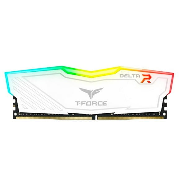 Memoria RAM DDR4 16GB 3200MHz TEAMGROUP T-FORCE DELTA RGB 1x16GB Blanco blanco Team Group TF4D416G3200HC16F01