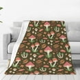 thumbnail image 1 of Fotbe Mushrooms and Autumn Manta de Franela Acolchonada con Estampado, Súper Suave y Esponjosa, Extra Grande para Sofá, Cama, Uso Todo el Año-40"x30", 1 of 7