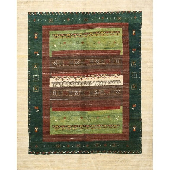 Ahgly Company Machine Washable Indoor Rectangle Contemporary Dark Brown Area Rugs, 5' x 8'