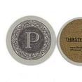 thumbnail image 3 of Thirstystone Absorbant Monogramme Grès Coaster Set, Lettre P, 3 of 6