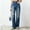 Sky Blue, variant on Women's Jeans Straight Leg Plus Size Ripped Solid Color Denim Pocket Loose Trousers