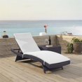 thumbnail image 2 of Pemberly Row Chaise Longue de Patio en Brun et Blanc, 2 of 10