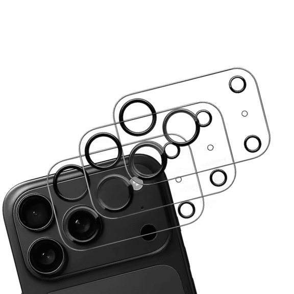 3x Qixxronics Camera Lens Protector Compatible with iPhone 17 Pro Camera Lens Tempered Glass Protector [Night Circle]