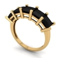 thumbnail image 2 of 2.5 ctw Wedding Band for Women - 14K Yellow Gold Natural Onyx Stackable Eternity Ring, 2 of 6