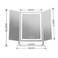 thumbnail image 3 of Impressions Vanity Lavish Trifold LED Tri Tone Makeup Mirror, 360 Degree Tilt Desk Mirror (Rose Gold), 3 of 10