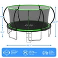 thumbnail image 2 of YORIN Trampoline, 16FT 14FT 12FT Trampoline with Enclosure Net, 1500LBS Trampoline for 8-9 Kids Adults, Outdoor Trampoline with Ladder, Anti-Rust Backyard Heavy Duty Recreational Round Trampoline, 2 of 9