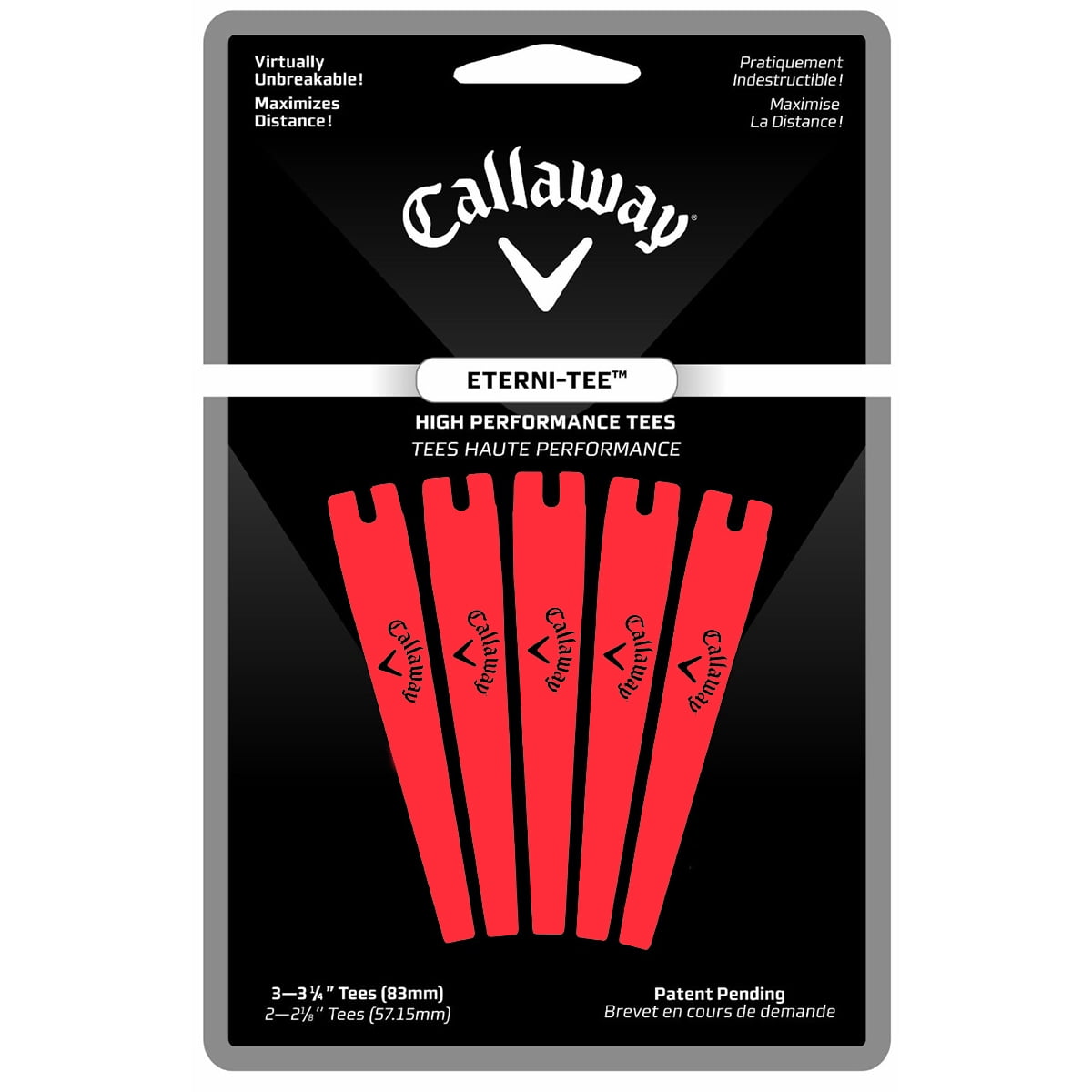 Callaway Enterni Tees Golf Tee 5 Count Large 3 1 4 Orange Walmart Com Walmart Com