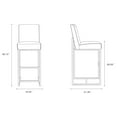 thumbnail image 2 of Manhattan Comfort Element 29.53" Faux Leather Barstool in White, 2 of 2