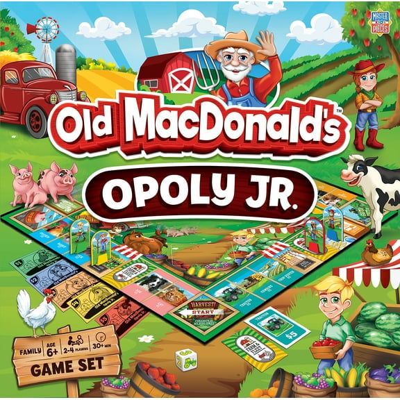 MasterPieces Kids & Family Board Games - Old MacDonald's Farm Opoly Jr.