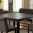 thumbnail image 3 of Furniture of America Sinuata Wood 54" Counter Height Table in Antique Black, 3 of 4