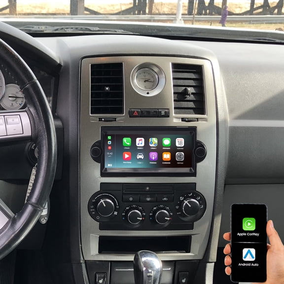Gsuatey Car Radio Stereo for Chrysler 300 300C 300M 2005-2007 with Wireless Carplay Android Auto, Android 13 6.86" Touch Screen GPS WiFi Bluetooth FM/RDS MirrorLink SWC Backup Camera
