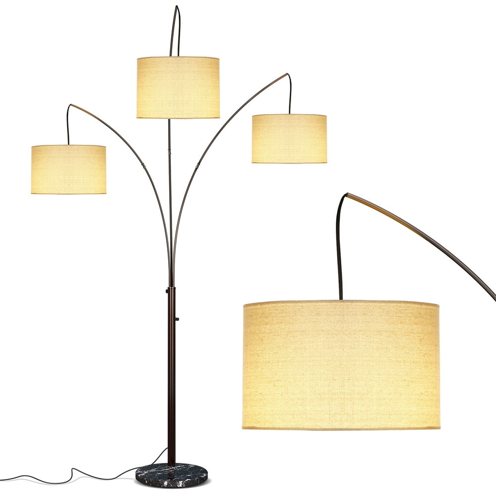 Brightech Trilage - Modern LED Arc Floor Lamp with Marble Base 3