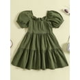 thumbnail image 2 of Bagilaanoe Little Girl Summer Dress Short Sleeve A-line Dresses 3T 4T 5T 6T 7T 8T Kids Casual Swing Sundress, 2 of 9