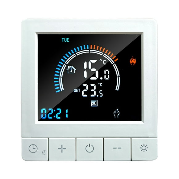 Labymos Programmable Digital Thermostat with Child Lock LCD Display NTC Sensor Water Heating Warm Floor