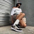 thumbnail image 3 of Knivor Sneakers for Women Low Top Lace Up Flat Skate Shoes Glitter Star Fashion Casual Walking Tennis Board Shoes, 3 of 9