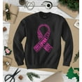 thumbnail image 3 of S4E Men's Pink Ribbon Word Montage Crewneck Sweatshirt XXXXX-Large Black, 3 of 4