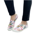 thumbnail image 2 of Zapatos de lona de corte bajo de fondo plano para mujer Zapatos planos casuales para estudiantes de versión perezosa de un pie Wmkox8yii FOPL2069, 2 of 7
