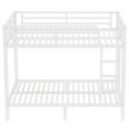 thumbnail image 5 of Bellemave Full Over Full Bunk Beds, Heavy Duty Metal Bunk Beds with Ladders, Industrial Style Bunk Bed Under-Bed Storage Space, No Box Spring Needed（White), 5 of 8