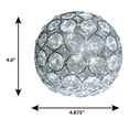 thumbnail image 5 of Style Selections Ladura 4-in x 4.75-in Globe Chrome Crystal Vanity Light Shade with 2-1/4-in fitter, 5 of 7