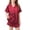 Deep Red, variant on Arshiner Girls Pajamas Silk Satin Pajama Set 2 Piece Button Down Pjs Ruffle Sleepwear