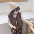 thumbnail image 1 of Girls' Vest Sleeveless Waistcoat Outwear Lightweight Solid Color Cute Jacket 1-6 Years, 1 of 8
