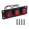thumbnail image 2 of Colaxi Rocker Switch Panel Mount Red Light Led Panel Screw Mounting Waterproof on Off Toggle Switch for 12-24V Cars RV Realight 3 Gang, 2 of 8