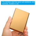thumbnail image 5 of Uxcell RFID Credit Card Holder Metal Wallet Stainless Steel Business Card Holder for Women Men Rose Gold 2 Pack, 5 of 6
