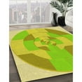 thumbnail image 3 of Ahgly Tapis d'Intérieur Lavable en Machine Carré Vert Caméléon, 5 Pieds Carré, 3 of 7